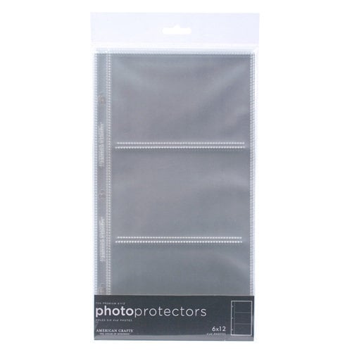 American Crafts - 6 x 12 Photo Protectors for 4 x 6 Photos - Horizontal - 10 Pack