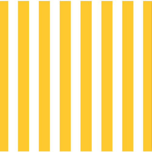 Canvas Corp - Brights Collection - 12 x 12 Paper - Yellow and White Big Stripe