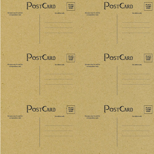 Canvas Corp - Black and Kraft Collection - 12 x 12 Paper - Postcards