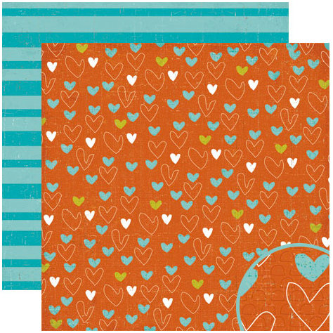 Crate Paper - Season Collection - 12 x 12 Double Sided Paper - Love, BRAND NEW