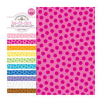 Doodlebug Design - 12 x 12 Crushed Velvet Cardstock Assortment - Spot Flocked - La Di Dot Doodlebug Design - 12 x 12 Crushed Velvet Cardstock Assortment - Spot Flocked - La Di Dot