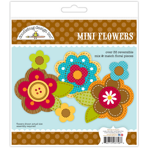 Doodlebug Design - Happy Harvest Collection - Mini Flowers Craft Kit