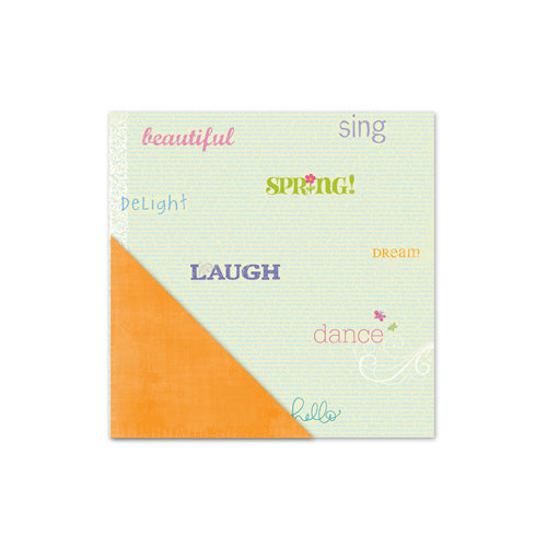 Deja Views - C-Thru - Little Yellow Bicycle - Hello Spring Collection - 12 x 12 Double Sided Textured Paper - Spring Story