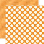 Echo Park - Candy Shoppe Dots and Stripes Collection - 12 x 12 Double Sided Paper - Mango Large Dot Echo Park - Candy Shoppe Dots and Stripes Collection - 12 x 12 Double Sided Paper - Mango Large Dot