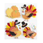 EK Success - Jolee's Boutique - 3 Dimensional Stickers with Foil Accents - Turkey Characters EK Success - Jolee's Boutique - 3 Dimensional Stickers with Foil Accents - Turkey Characters