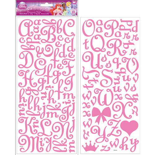 EK Success - Disney Collection - 3 Dimensional Felt Stickers - Princess Alphabet