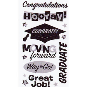 EK Success - Sticko Semi Layered Stickers - Graduation