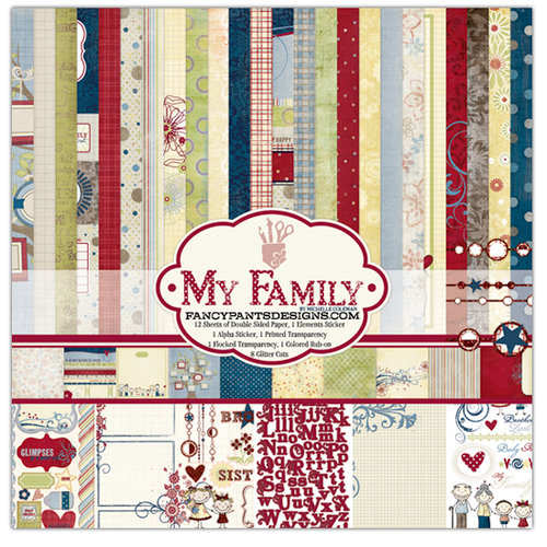 Fancy Pants Designs - My Family Collection - 12 x 12 Paper Kit