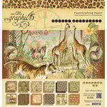 Graphic 45 - Safari Adventure Collection - 12 x 12 Paper Pad Graphic 45 - Safari Adventure Collection - 12 x 12 Paper Pad