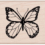 Hero Arts - Woodblock - Wood Mounted Stamps - Traditional Butterfly, BRAND NEW