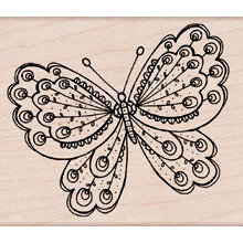 Hero Arts - Woodblock - Wood Mounted Stamps - Artists Butterfly, BRAND NEW
