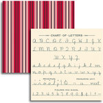 Jenni Bowlin Studio - Red and Black IV Collection - 12 x 12 Double Sided Paper - Letter Chart