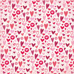 K and Company - Valentine Collection - 12 x 12 Paper - Dancing Hearts K and Company - Valentine Collection - 12 x 12 Paper - Dancing Hearts
