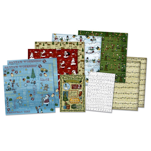Karen Foster Design - Whimsical Christmas Collection - Scrapbook Kit - Whimsical Christmas, BRAND NEW - click to enlarge