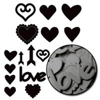 Maya Road - Chipboard Collection - Chipboard Mini Set - Love