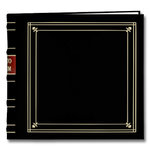 Pioneer - 2-Up Bonded Leather Album 3 Ring - 200 Pockets - Black Pioneer - 2-Up Bonded Leather Album 3 Ring - 200 Pockets - Black