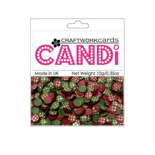 Craftwork Cards - Candi - Shimmer Paper Dots - Dotty Vintage Berries Gold