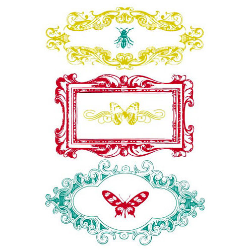Prima - Clear Acrylic Stamps and Self Adhesive Jewels - Insectae - click to enlarge