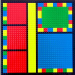 Paper Wizard - Block Party Collection - Lego - 12x12 Embossed Paper - Color Block 1