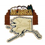 Paper Wizard - Altered States Collection - Die Cuts - Map of Alaska
