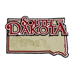 Paper Wizard - Altered States Collection - Die Cuts - Map of South Dakota