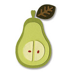 Sizzix - Basic Grey - Sizzlits Die - Figgy Pudding Collection - Die Cutting Template - Small - Pear and Leaf Sizzix - Basic Grey - Sizzlits Die - Figgy Pudding Collection - Die Cutting Template - Small - Pear and Leaf