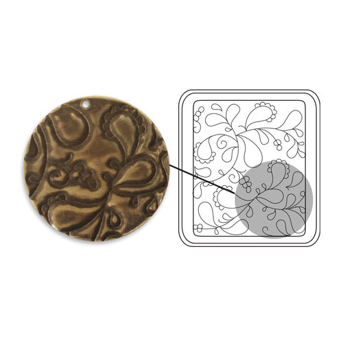 Sizzix - DecoEtch Die - Vintaj - Die Cutting Template - Paisley Swirl