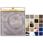 Uniformed Scrapbooks of America - 12 x 12 Paper Pack - U.S. Marine