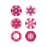 We R Memory Keepers - Crazy For You Collection - Flower Brads We R Memory Keepers - Crazy For You Collection - Flower Brads