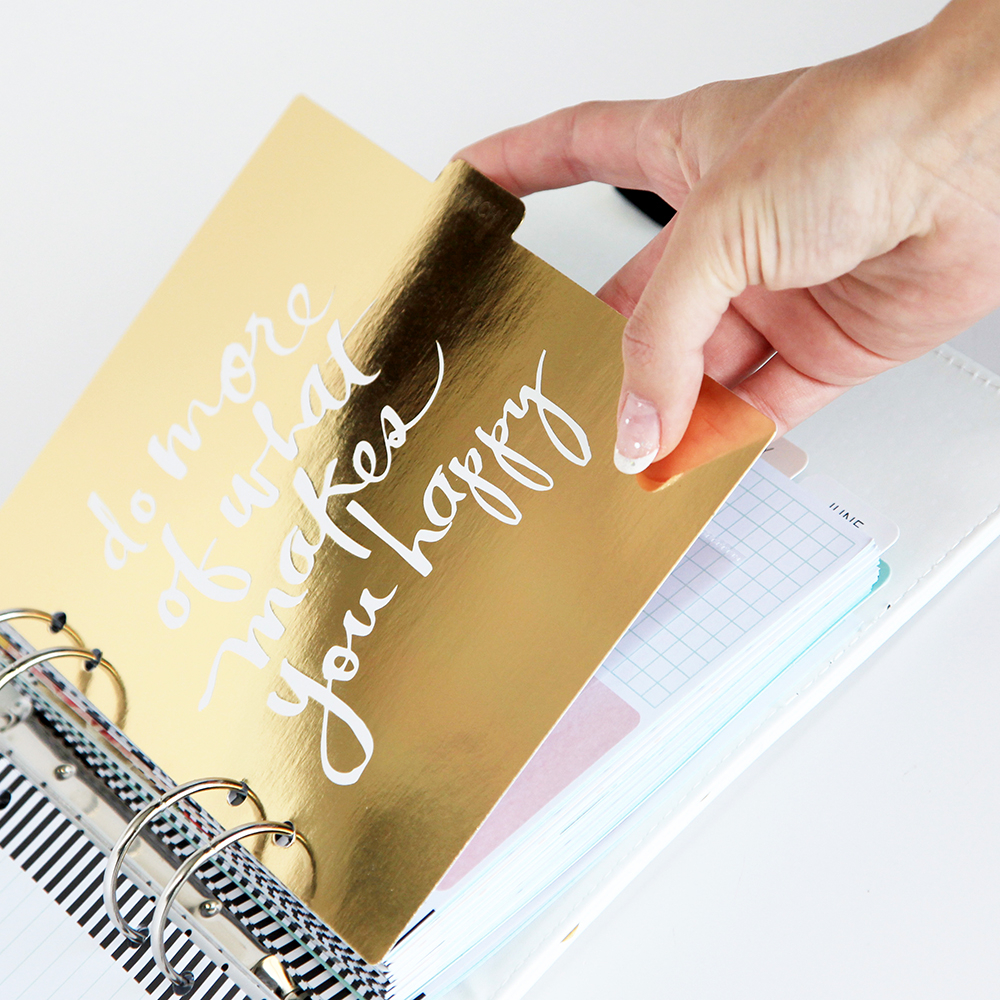 Heidi Swapp Memory Planner Dots Gold Foil Large Planner