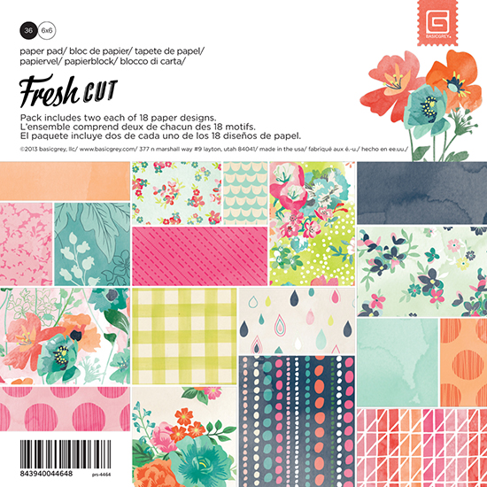 BasicGrey Fresh Cut 6 x 6 Paper Pad