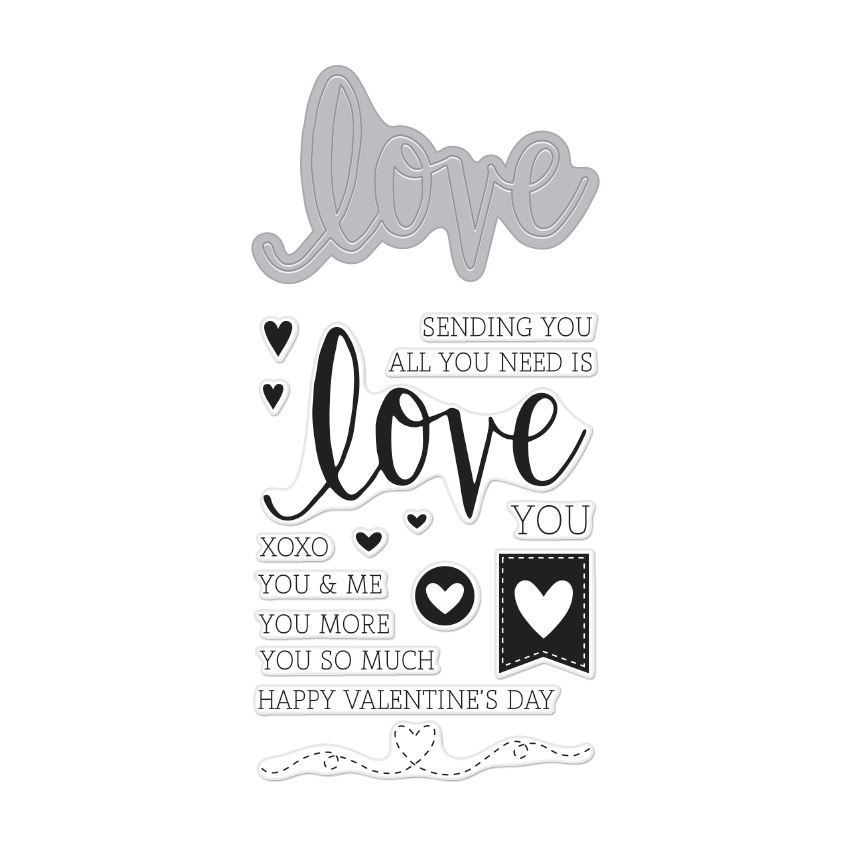Hero Arts 2016 Valentines Collection Die and Clear Acrylic Stamp