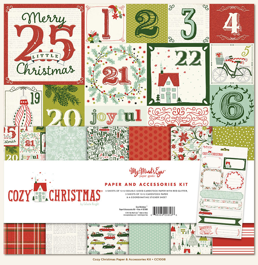 My Mind's Eye - Cozy Christmas Collection - 12 x 12 Paper and Accessories Kit