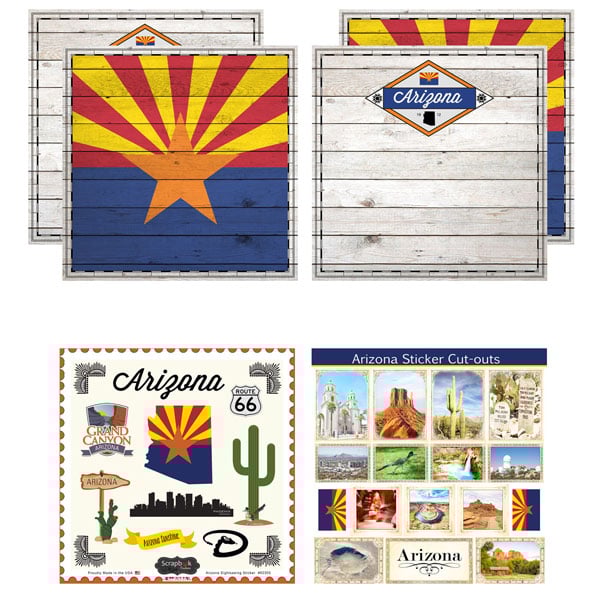 Scrapbook Customs State Sightseeing Kit Arizona