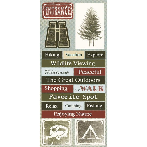 Scrapbook Customs Travel Collection Cardstock Stickers National Parks