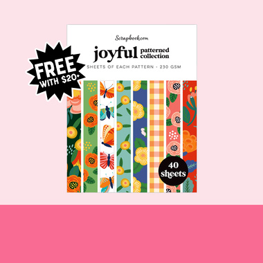 FREE w/ $20+: Joyful Patterned A2 Paper Pad