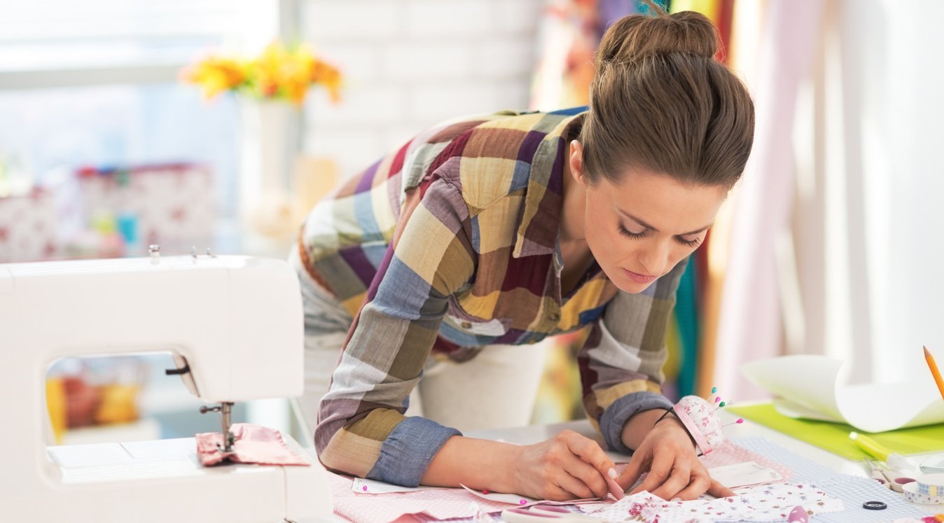 Woman Sewing