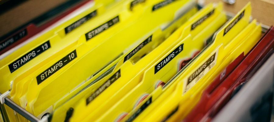 Yellow Stamp Folders