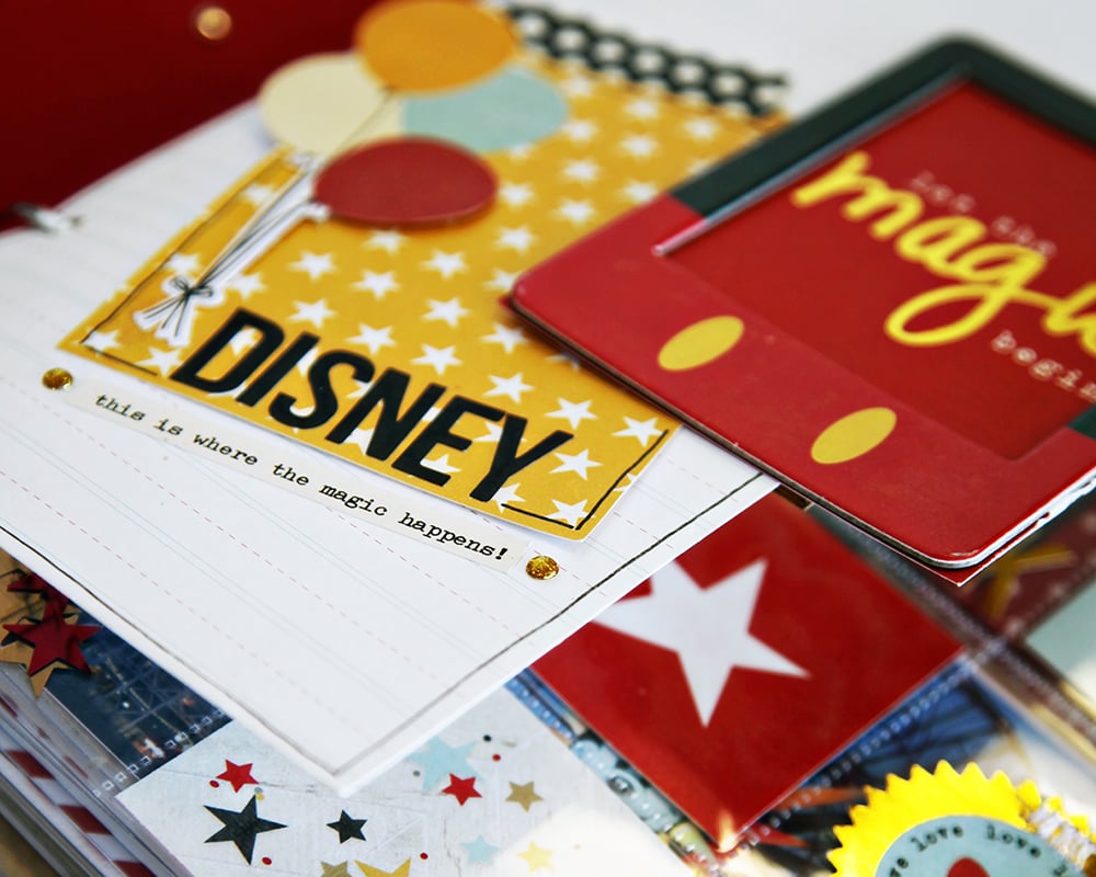 Never Used Disney scrapbook w/paper & stickers  Disney scrapbook, Sticker  paper, Scrapbook box