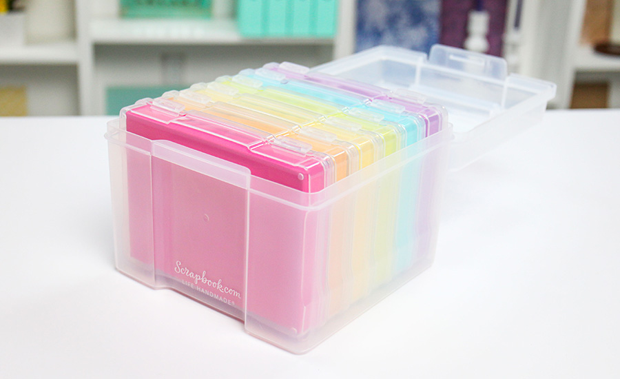 Photo Storage Box Clear Photo Boxes for Storage, Plastic Photo Organizer  for Seeds, Cards, Crafts, Stickers