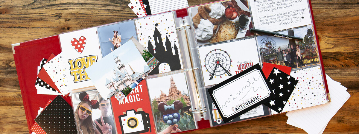 Scrapbooking by Cathryn  Disney scrapbooking layouts, Disney scrapbook,  Disney memories
