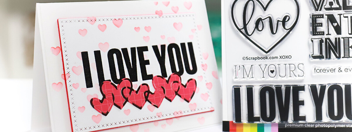HEARTS VERTICAL Valentine die cuts scrapbook cards 
