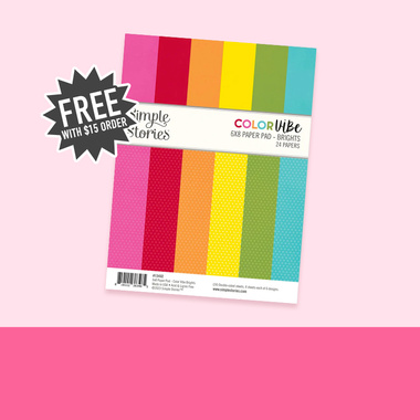 FREE w/ $15: Simple Stories Color Vibe Brights 6x8 Paper Pad