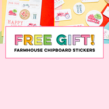 FREE P13 Farmhouse Chipboard Stickers