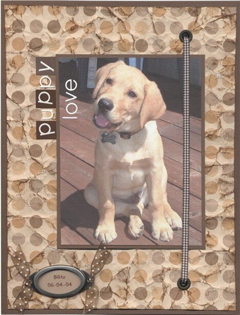 Puppy Love *As seen in Memory Makers 501 Scrapbook Pages Idea Book*