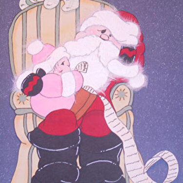 Santa&#039;s lap Girl
