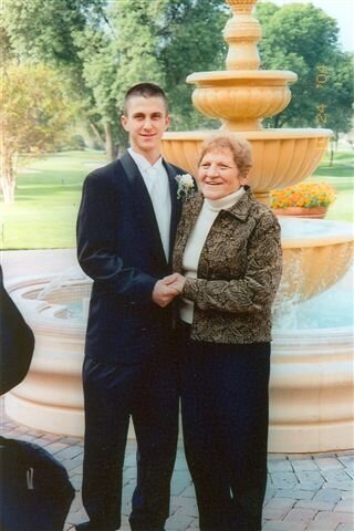 Grandma and Chris on his wedding day