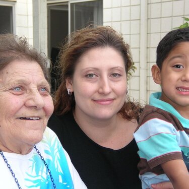 Grandma, me and Aaron