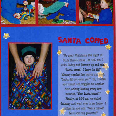Santa Comed!  Christmas Morning 2002