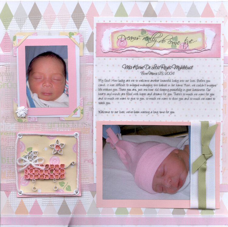 Dreams really do come true - Baby Girl Elegant Elements kit